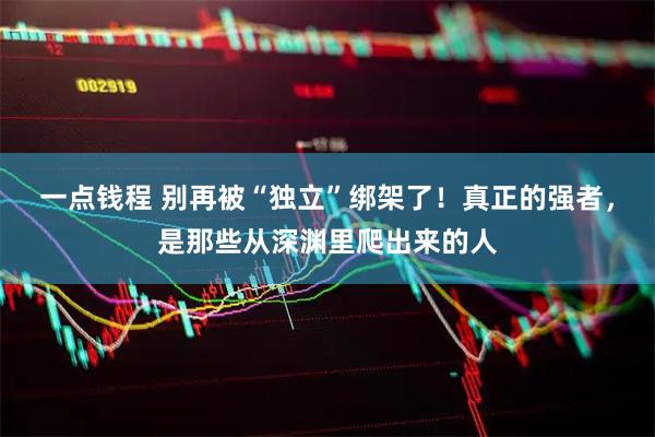 一点钱程 别再被“独立”绑架了！真正的强者，是那些从深渊里爬出来的人