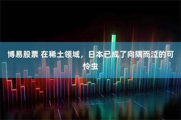 博易股票 在稀土领域，日本已成了向隅而泣的可怜虫
